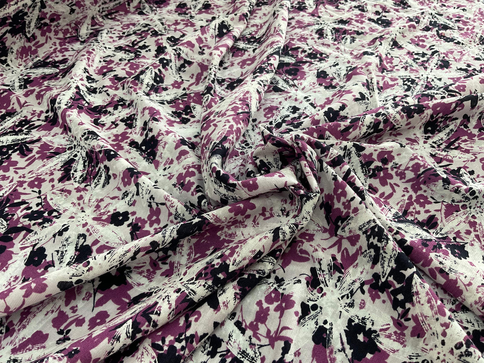 プリント 丸編み 天竺ニット　C-4